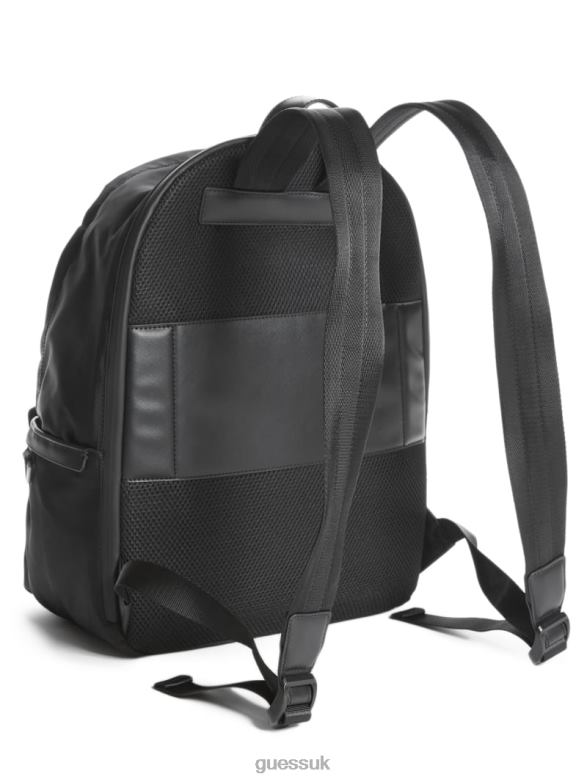 GUESS Women Certosa Compact Backpack Black Floral Print Bags V28V63203