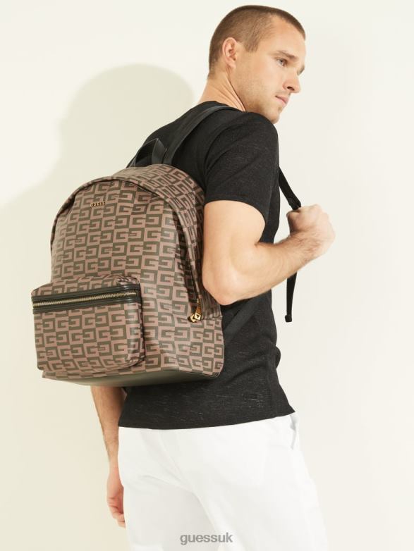 GUESS Women Escape Compact Backpack Brown Bags V28V63249