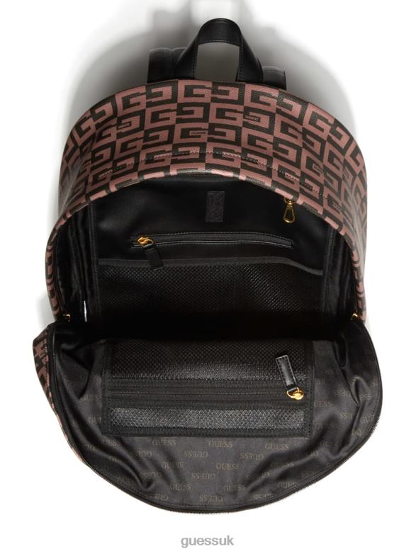 GUESS Women Escape Compact Backpack Brown Bags V28V63249