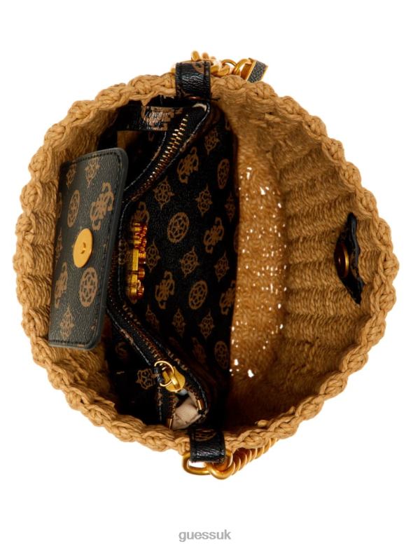 GUESS Women Lilica Bucket Bag Brown Multi Bags V28V63110