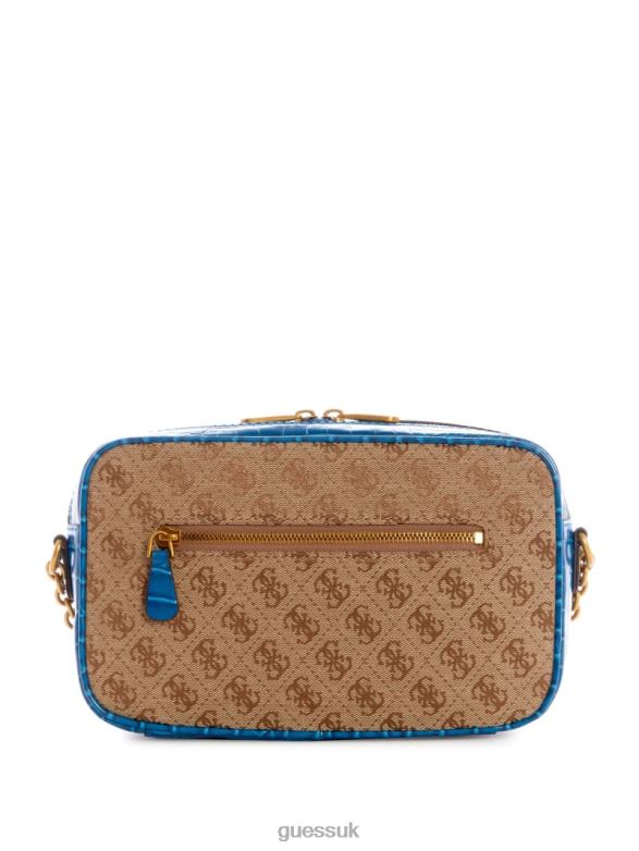 GUESS Women Aviana Camera Bag Latte/Blue Bags V28V62972