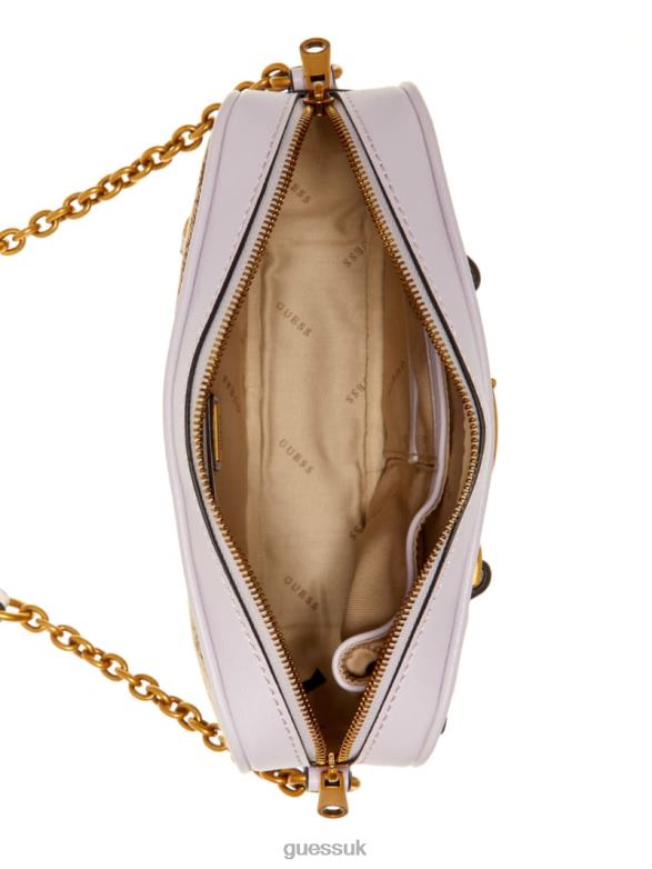 GUESS Women Aviana Camera Bag Latte/Lilac Bags V28V62967