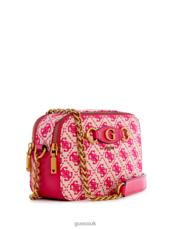 GUESS Women Izzy Jacquard Logo Camera Bag Vert/Malibu Lime Bags V28V62752