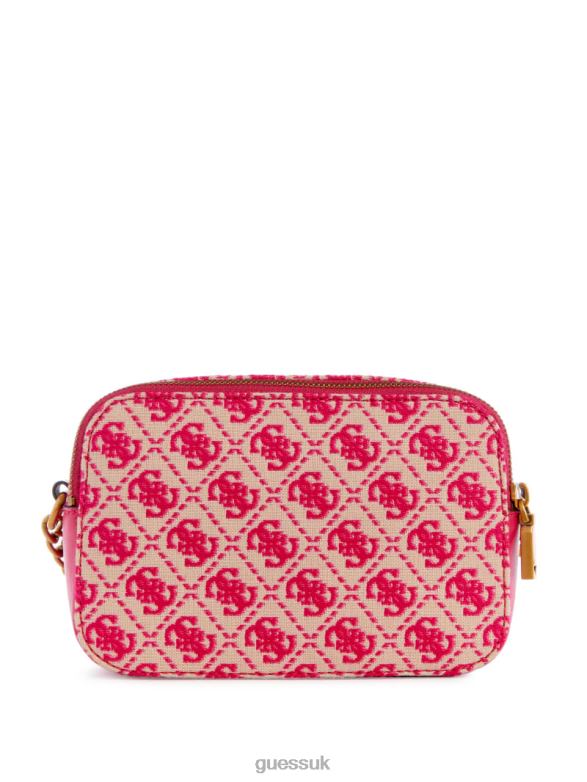 GUESS Women Izzy Jacquard Logo Camera Bag Vert/Malibu Lime Bags V28V62752