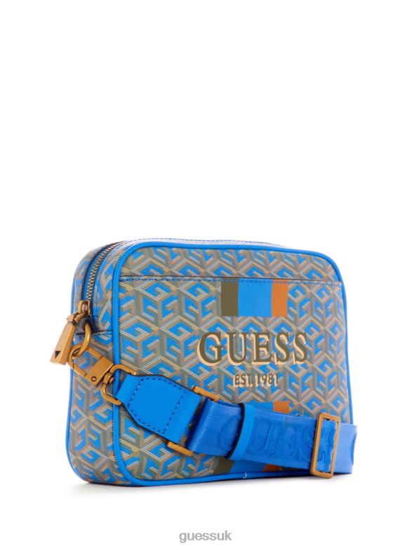 GUESS Women Vikky Camera Bag Aquatic Logo Bags V28V62772