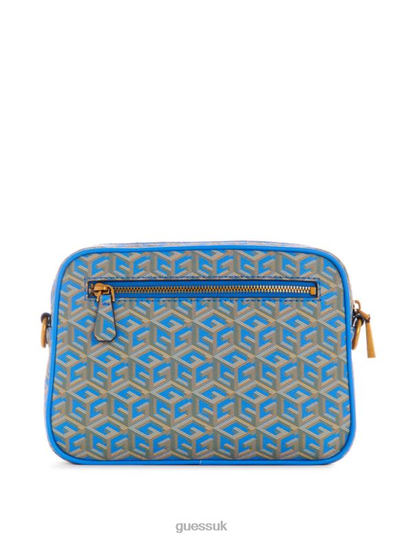 GUESS Women Vikky Camera Bag Aquatic Logo Bags V28V62772