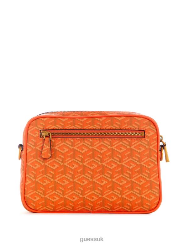GUESS Women Vikky Camera Bag Orange Logo Bags V28V62949