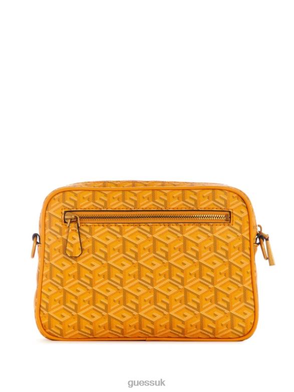 GUESS Women Vikky Camera Bag Yellow Logo Bags V28V62897