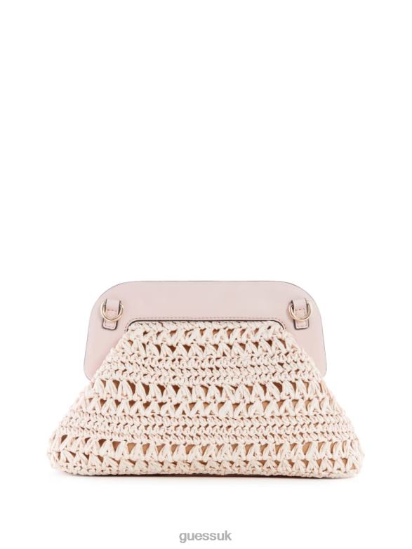 GUESS Women Liguria Crochet Straw Frame Clutch Dip Dye Bags V28V62918