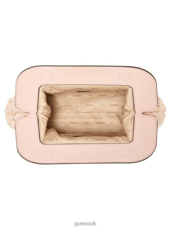 GUESS Women Liguria Crochet Straw Frame Clutch Dip Dye Bags V28V62918