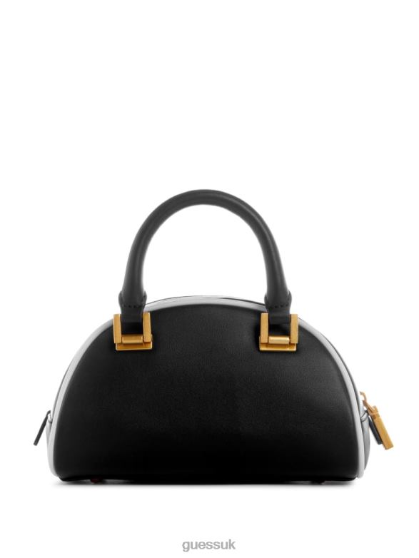 GUESS Women Mildred Mini Bowler Black Floral Print Bags V28V62756