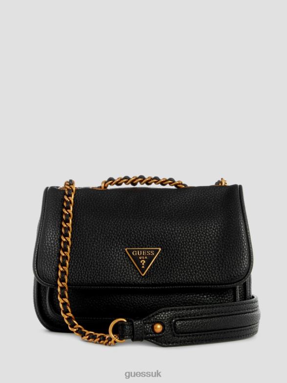 GUESS Women Becci Mini Convertible Bag Black Floral Print Bags V28V62795