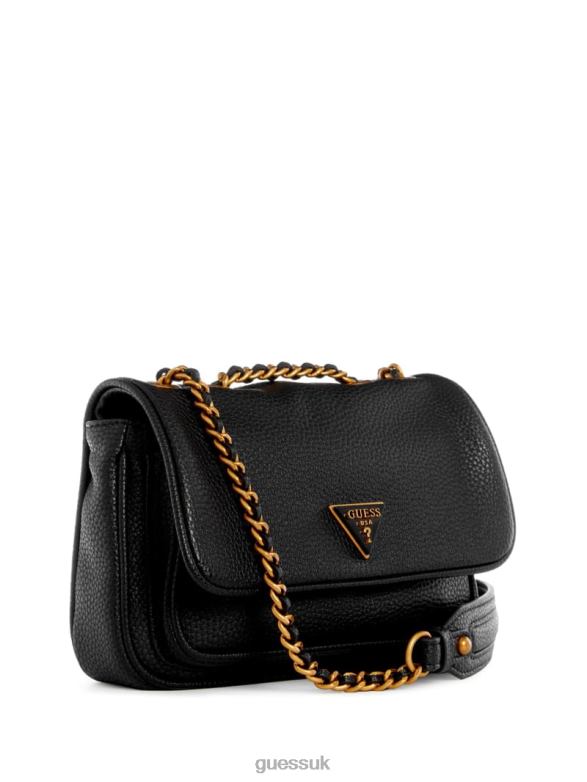 GUESS Women Becci Mini Convertible Bag Black Floral Print Bags V28V62795