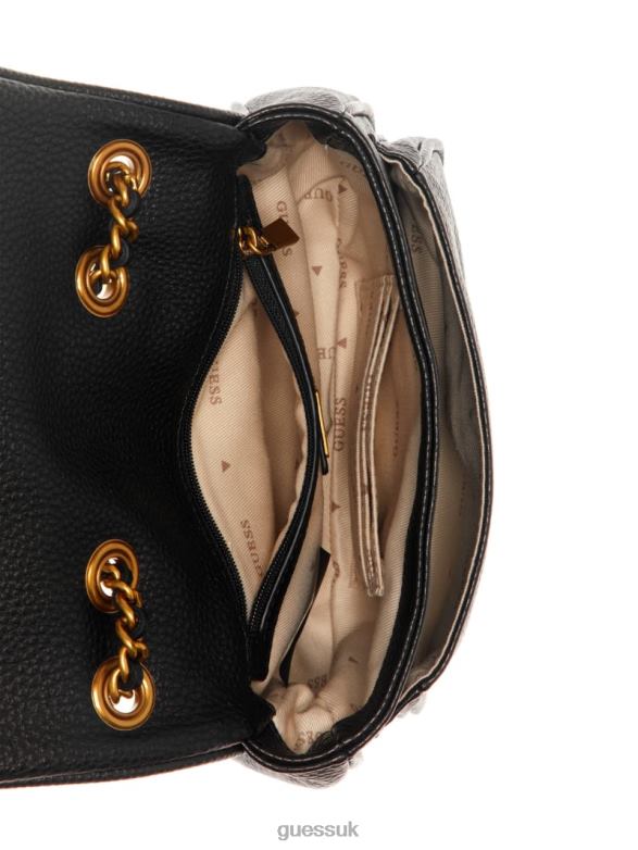 GUESS Women Becci Mini Convertible Bag Black Floral Print Bags V28V62795