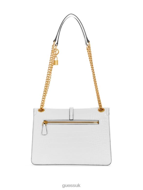 GUESS Women James Croc Convertible Bag White Multi Bags V28V62844
