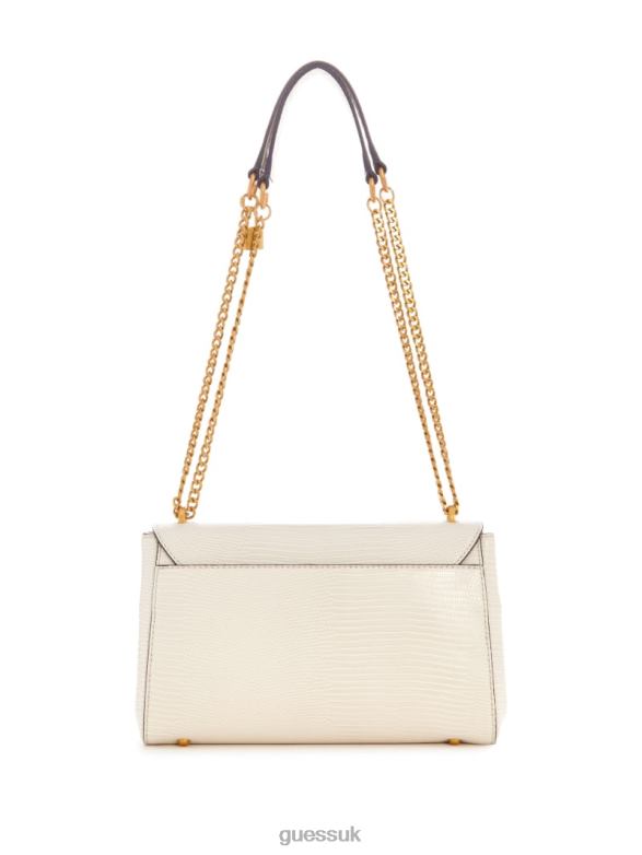 GUESS Women Katey Lizard Convertible Bag White Bags V28V62762