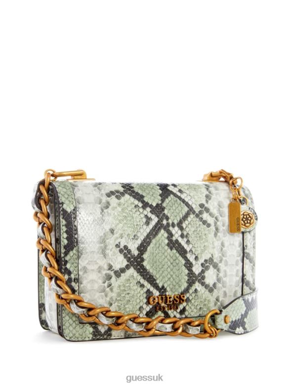 GUESS Women Abey Python Crossbody Sea Spray Bags V28V63326