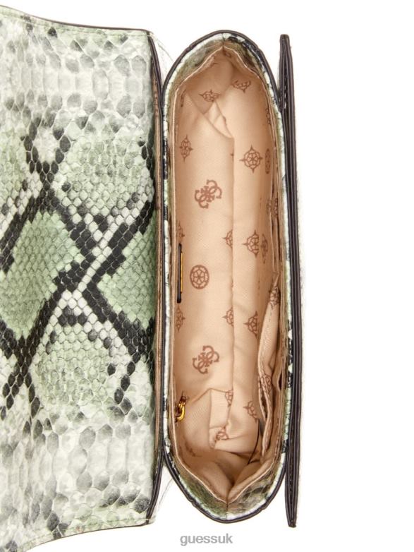GUESS Women Abey Python Crossbody Sea Spray Bags V28V63326