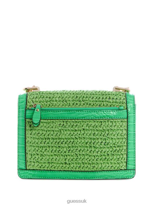 GUESS Women Abey Straw Crossbody Grey-Yarn Dye Bags V28V62982