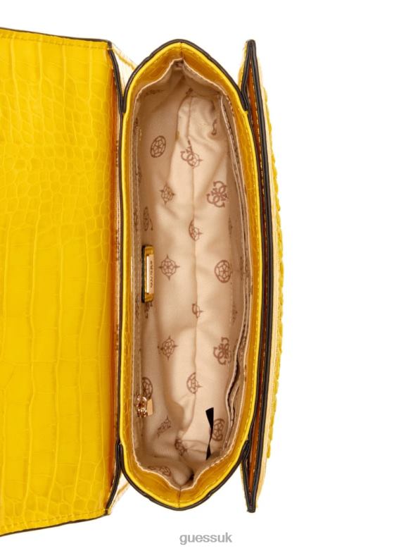 GUESS Women Abey Straw Crossbody Yellow Bags V28V62985