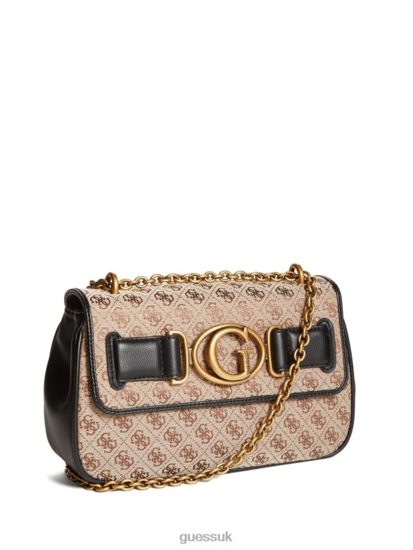 GUESS Women Aviana Convertible Crossbody Black Bags V28V62973