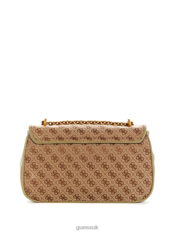 GUESS Women Aviana Convertible Crossbody Latte/Celadon Bags V28V62957