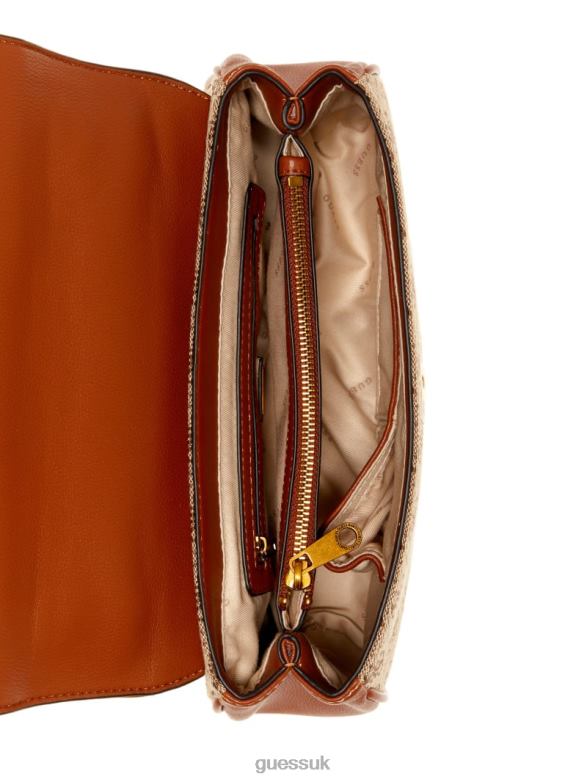 GUESS Women Aviana Convertible Crossbody Latte/Cognac Bags V28V62981
