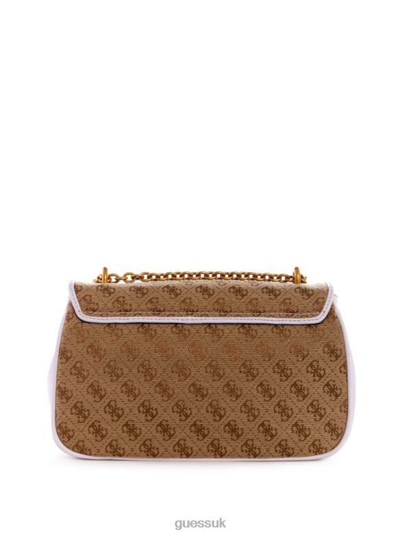 GUESS Women Aviana Convertible Crossbody Latte/Lilac Bags V28V62991
