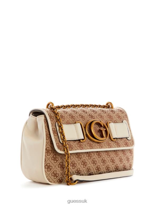 GUESS Women Aviana Convertible Crossbody Light Sandblast Bags V28V63252