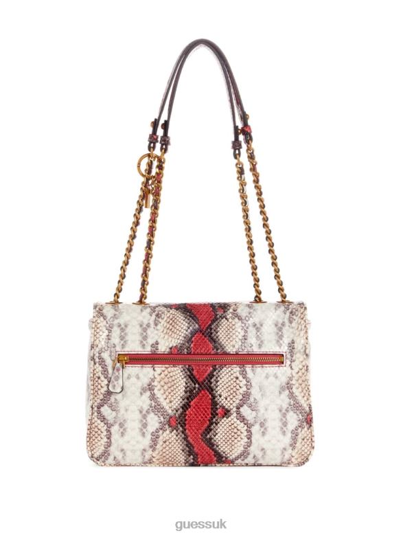 GUESS Women Becci Python Convertible Crossbody Watermelon Multi Bags V28V62753