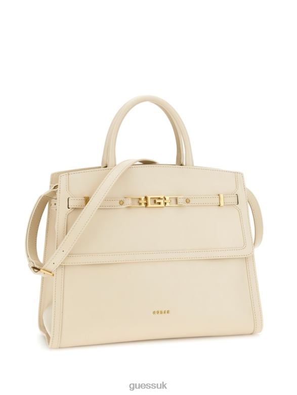 GUESS Women Cristina Medium Leather Satchel San Bags V28V62804