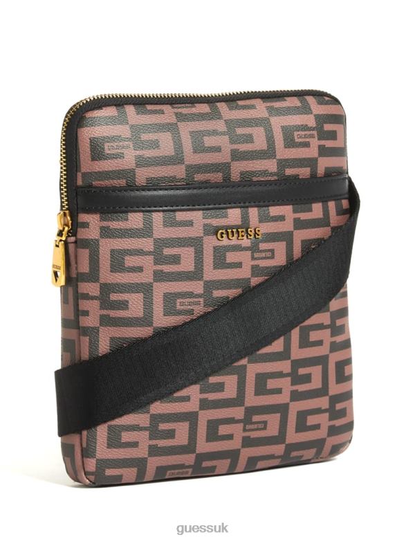 GUESS Women Escape Flat Crossbody Brown Bags V28V63258