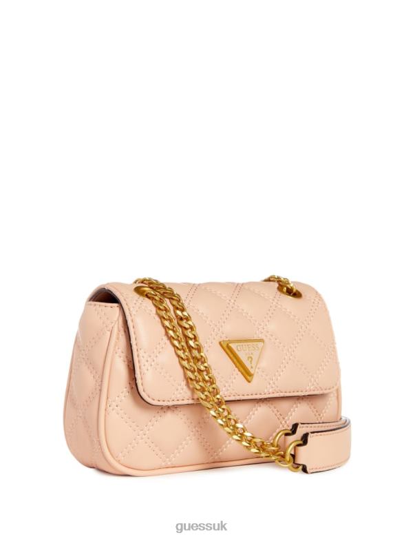 GUESS Women Giully Mini Convertible Crossbody Apricot Cream Bags V28V62853