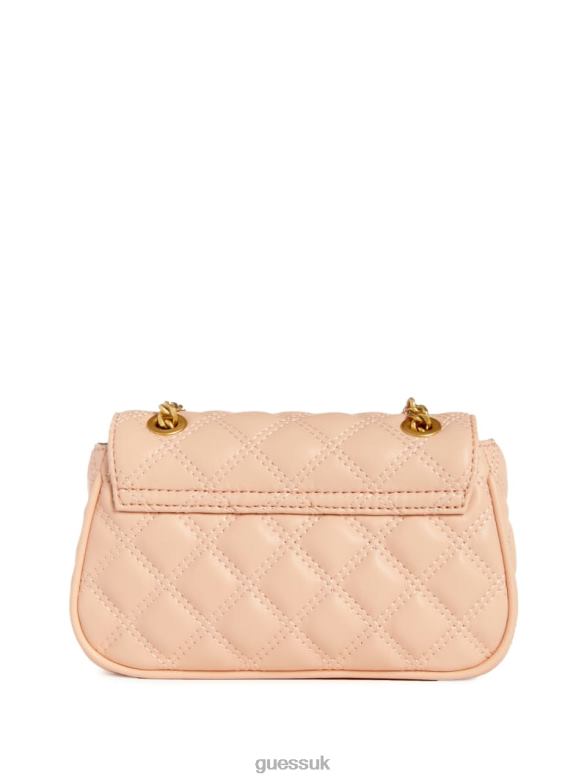 GUESS Women Giully Mini Convertible Crossbody Apricot Cream Bags V28V62853