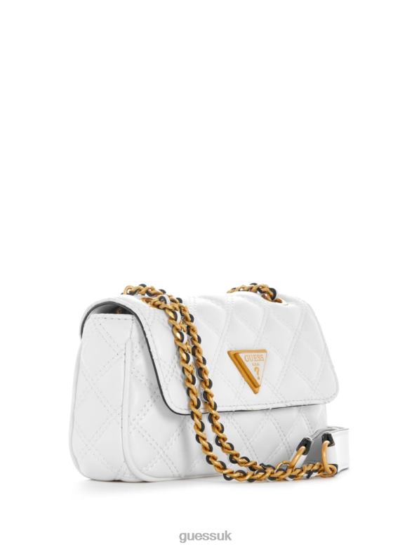 GUESS Women Giully Mini Convertible Crossbody White Multi Bags V28V62905