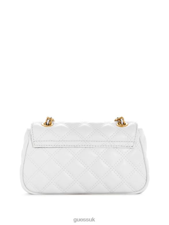 GUESS Women Giully Mini Convertible Crossbody White Multi Bags V28V62905