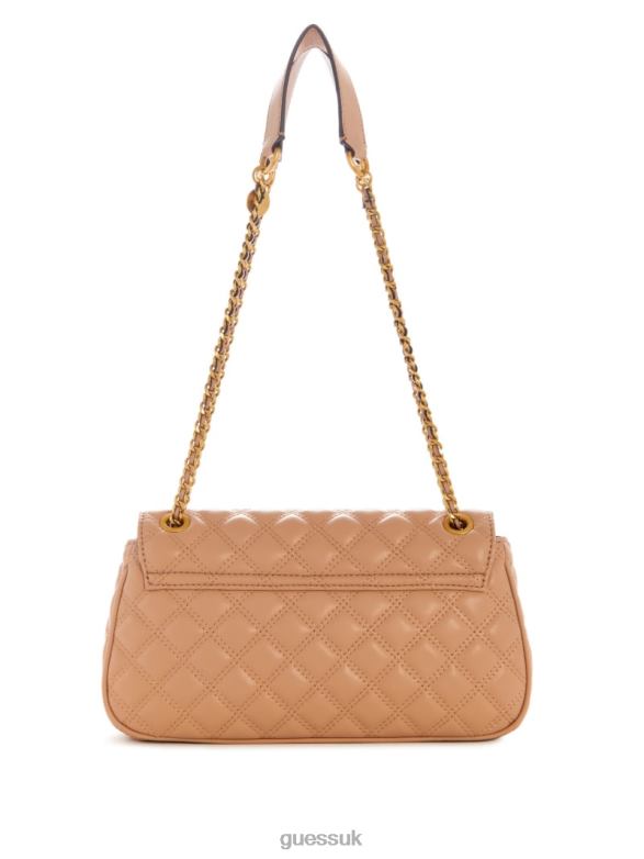 GUESS Women Giully Quilted Convertible Crossbody Beige Overflow Bags V28V62885