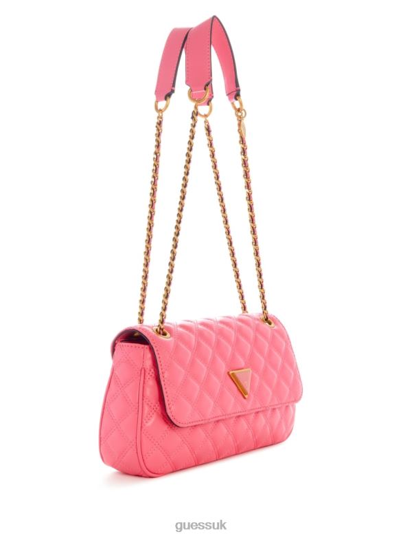 GUESS Women Giully Quilted Convertible Crossbody Watermelon Bags V28V62881