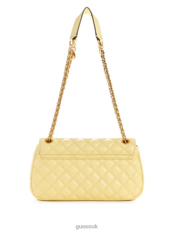 GUESS Women Giully Quilted Convertible Crossbody Yellow Bags V28V62766