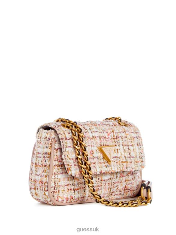 GUESS Women Giully Tweed Mini Convertible Crossbody Asp Green Bags V28V62833