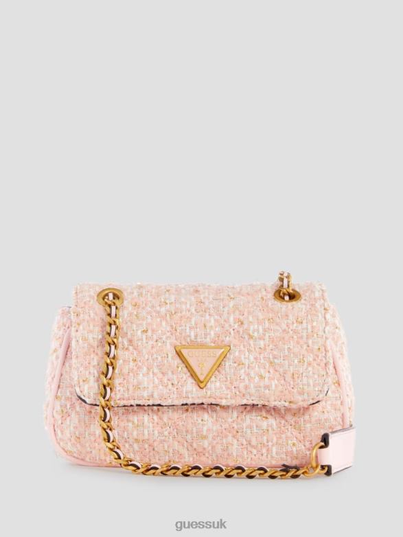 GUESS Women Giully Tweed Mini Convertible Crossbody Bleu/Palermo Wash Bags V28V62913