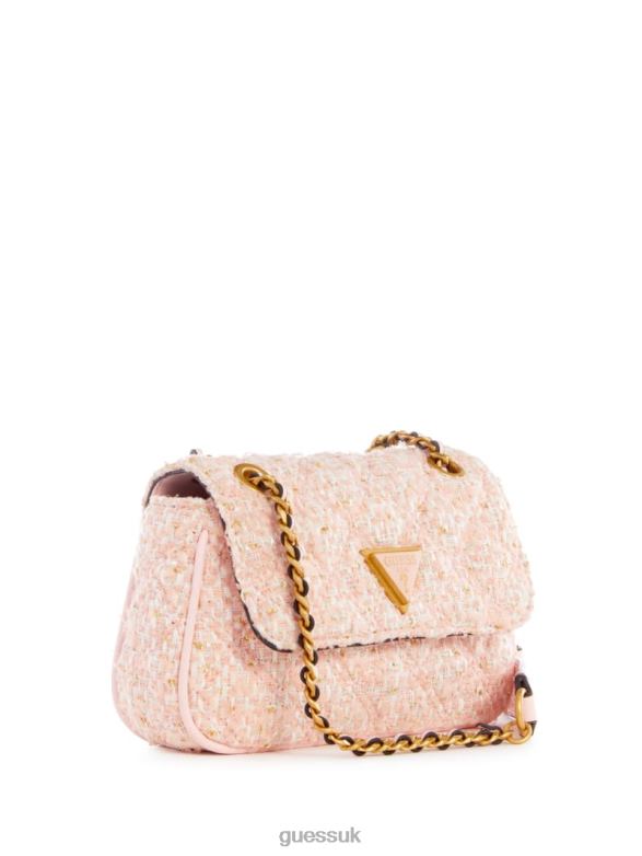 GUESS Women Giully Tweed Mini Convertible Crossbody Bleu/Palermo Wash Bags V28V62913