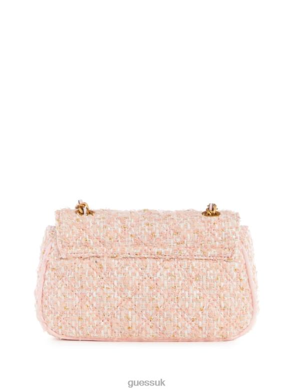 GUESS Women Giully Tweed Mini Convertible Crossbody Bleu/Palermo Wash Bags V28V62913