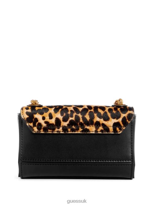 GUESS Women Iseline Zebra Mini Crossbody Bag Leopard Bags V28V62806