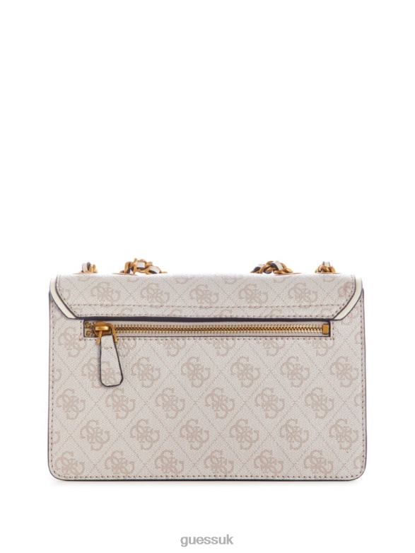 GUESS Women Izzy Quattro G Convertible Crossbody Dove Logo Bags V28V63060