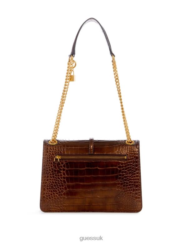 GUESS Women James Croc Convertible Bag Bronze Bags V28V62764