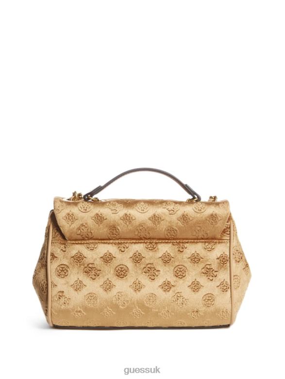 GUESS Women Kimi Logo Convertible Crossbody Mocha Bags V28V62912