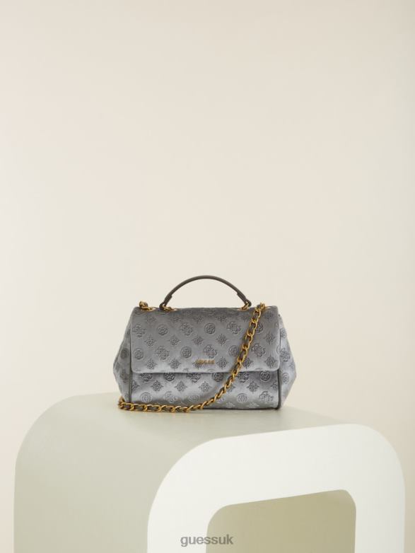 GUESS Women Kimi Logo Convertible Crossbody Rose Gold/Smoke Gray Bags V28V62926