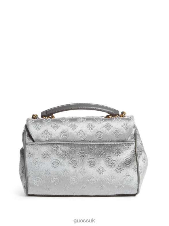 GUESS Women Kimi Logo Convertible Crossbody Rose Gold/Smoke Gray Bags V28V62926