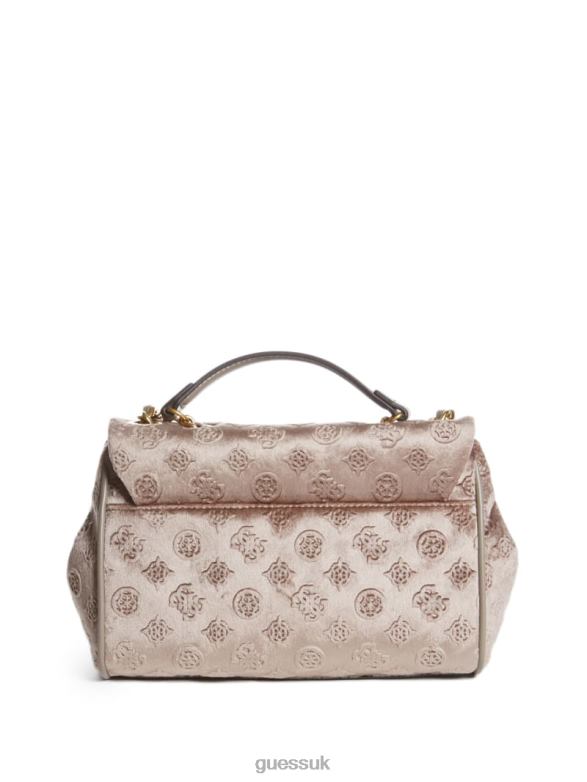GUESS Women Kimi Logo Convertible Crossbody Taupe Bags V28V62930